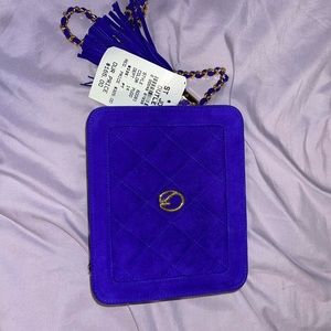 BEAUTIFUL ROYAL BLUE ST. JOHN MINI BAG